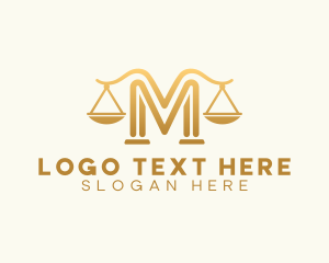 Lawyer Scale Letter M logo