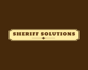 Bold Western Sheriff logo