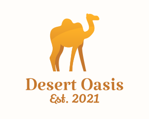 Golden Camel Animal   logo design
