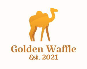 Golden Camel Animal   logo design