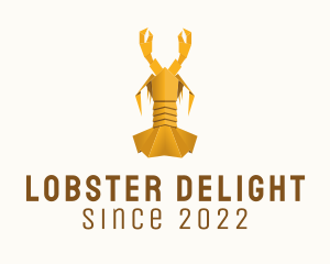 Yellow Lobster Origami  logo