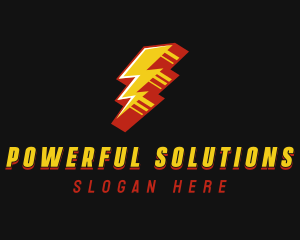 Electricity Power Bolt logo design