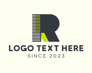 Digital Tech Gamer Letter R  logo