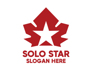 Red Canadian Star logo design