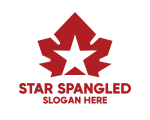 Red Canadian Star logo design