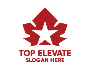 Red Canadian Star logo design