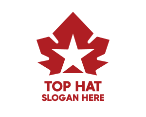 Red Canadian Star logo design