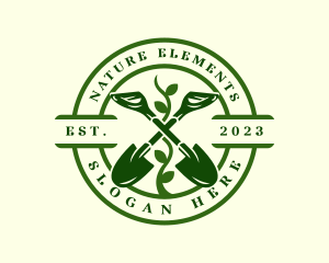 Shovel Nature Plant logo design