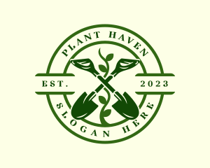 Shovel Nature Plant logo design