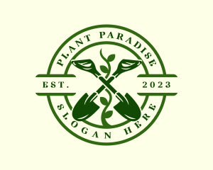 Shovel Nature Plant logo design