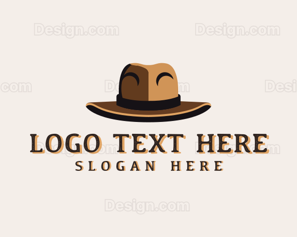 Stylish Trilby Hat Logo