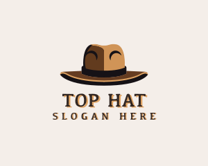 Stylish Trilby Hat logo design