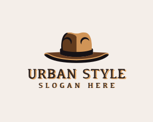 Stylish Trilby Hat logo design