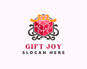 Puzzle Gift Cube logo design
