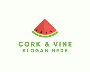 Fresh Watermelon Fruit logo design