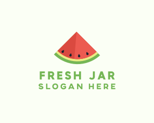 Fresh Watermelon Fruit logo design