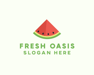 Fresh Watermelon Fruit logo design