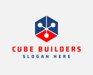 Cyber Technology Cube logo design