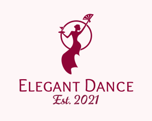 Lady Dancer Wine Server  logo design