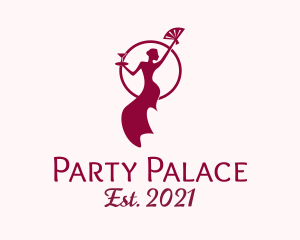 Lady Dancer Wine Server  logo design