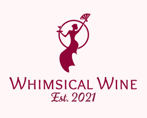 Lady Dancer Wine Server  logo design