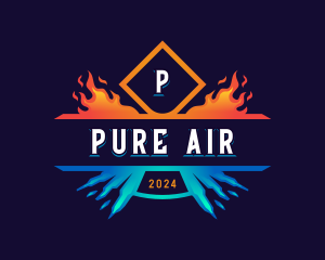 Fire Ice Air Conditioning logo design