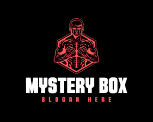 Muscular Boxing Fitness logo design