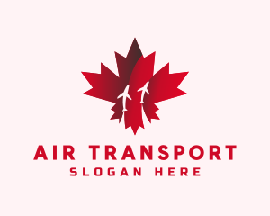 Canadian Maple Airplane logo design