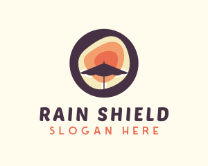 Sun Beach Umbrella logo design