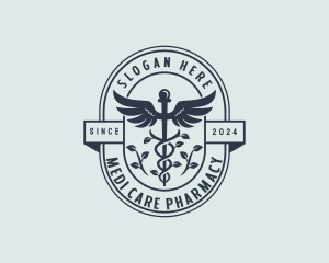 Organic Pharmacy Caduceus logo design