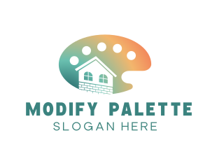 Paint Palette House logo design