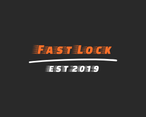 Fast Racing Font logo design