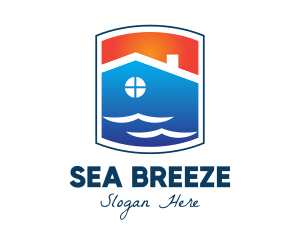 Sunset Sea House logo design