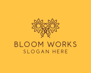 Sunflower Flower Garden logo design