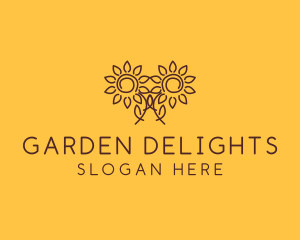 Sunflower Flower Garden logo design