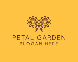 Sunflower Flower Garden logo design