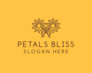 Sunflower Flower Garden logo design