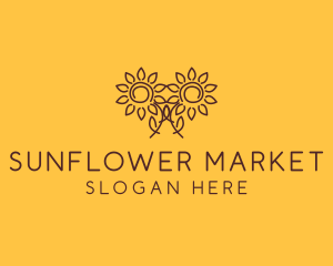 Sunflower Flower Garden logo design