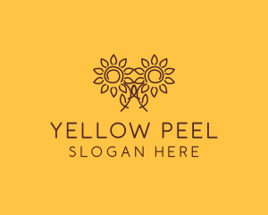 Sunflower Flower Garden logo design