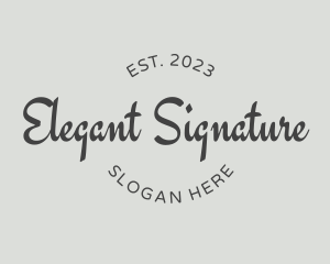 Luxury Cursive Business logo design