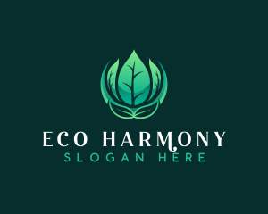 Planting Leaves Eco logo design