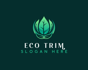 Planting Leaves Eco logo design