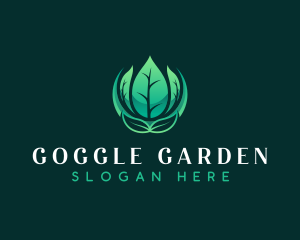 Planting Leaves Eco logo design