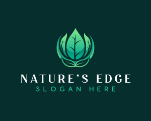 Planting Leaves Eco logo design