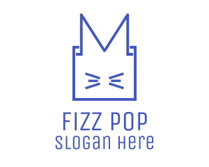 Cat Box File Folder logo design