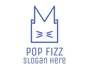 Cat Box File Folder logo design