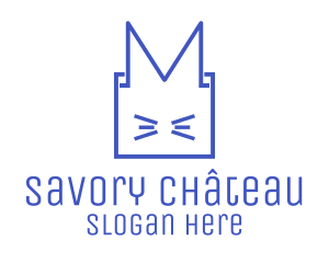 Cat Box File Folder logo design