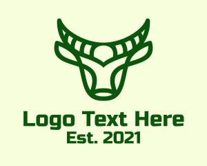 Green Buffalo Outline  logo
