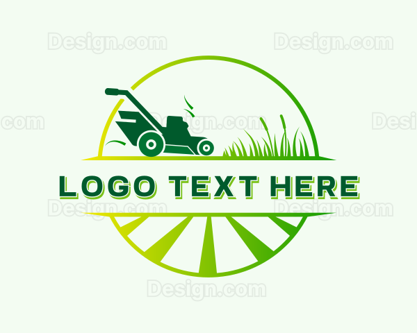 Grass Cutter Lawn Mower Logo