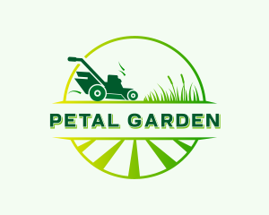 Grass Cutter Lawn Mower logo design